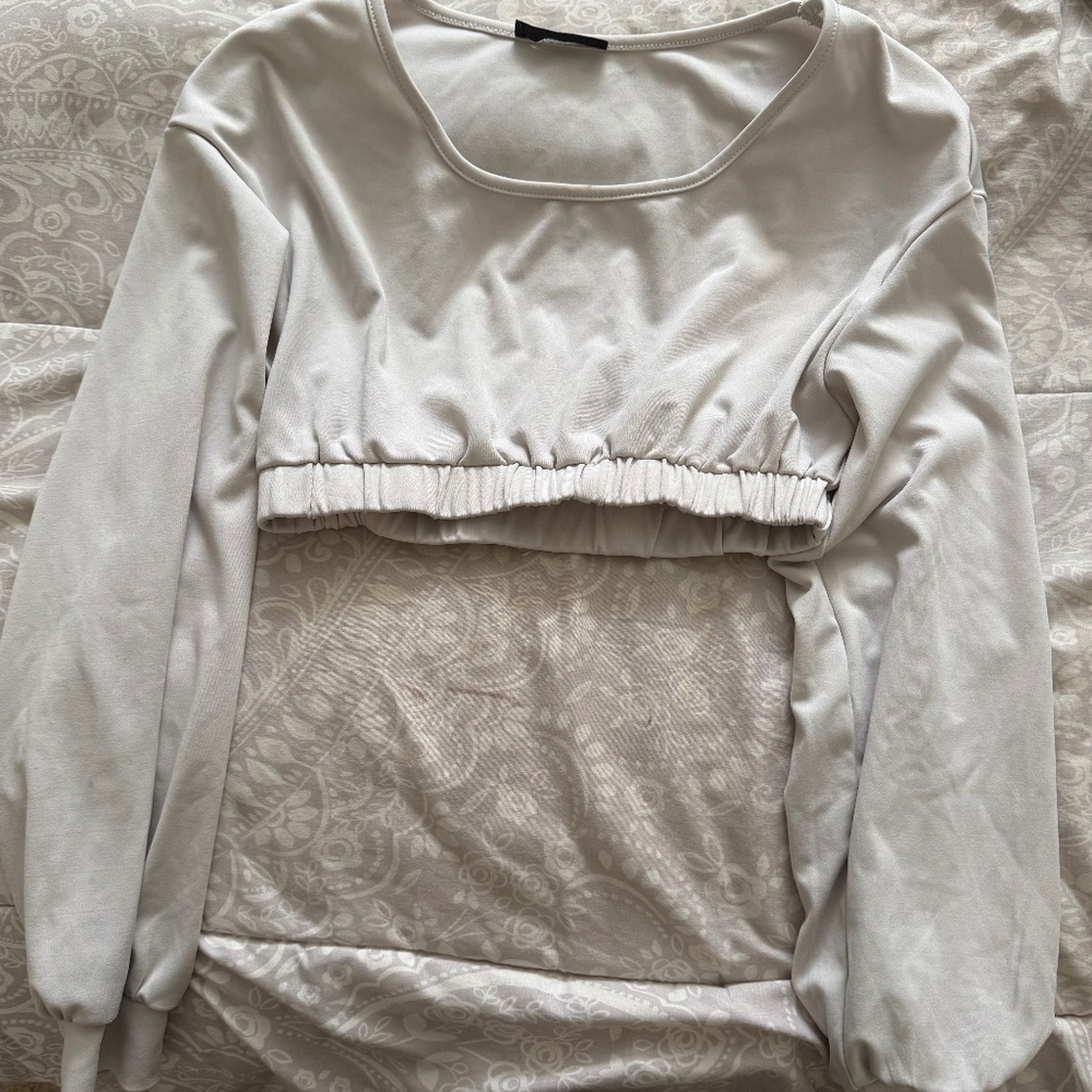 SHEIN Creme Color crop top